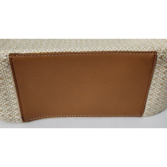 Fossil Beige Woven Shoulder Handbag Purse - Picture 7 of 7